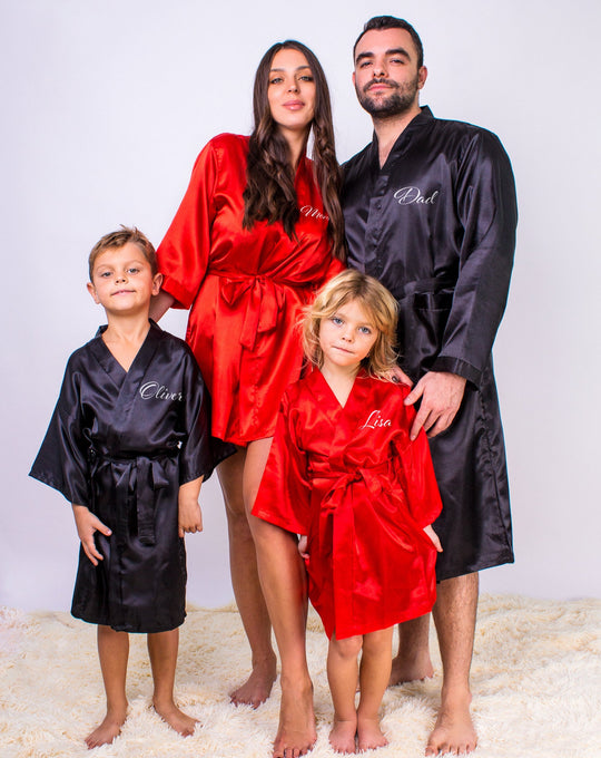 Family Matching Personalized Satin Robes