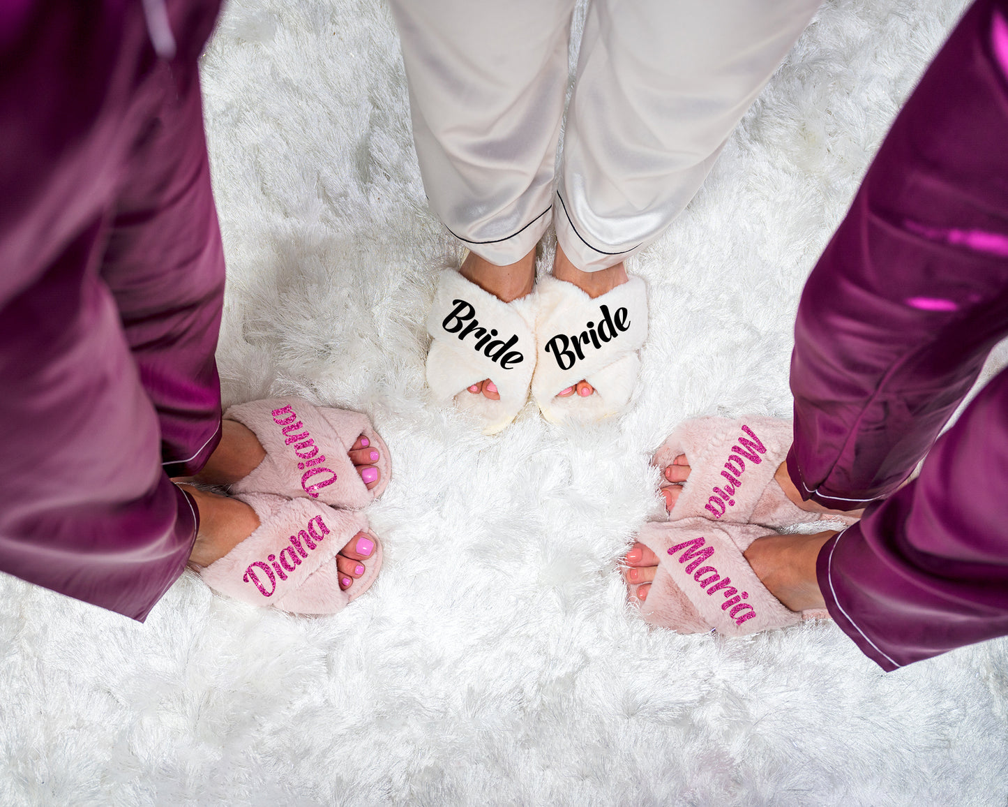 Custom Fluffy Cross Slippers style 1