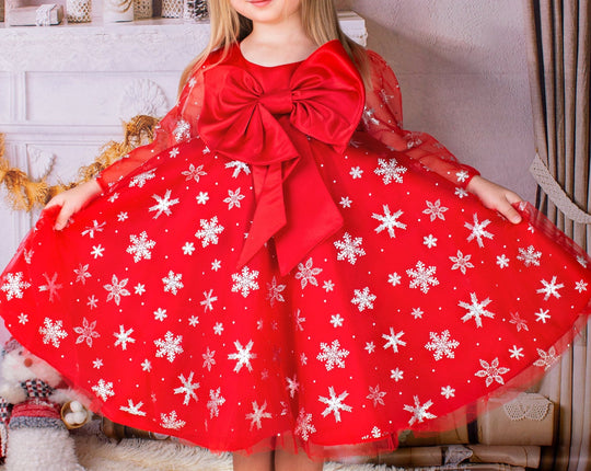 Christmas Snowflakes Tutu Dress Toddler Girl