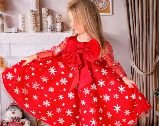 Christmas Snowflakes Tutu Dress Toddler Girl