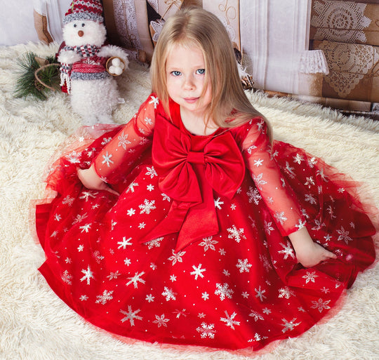 Christmas Snowflakes Tutu Dress Toddler Girl