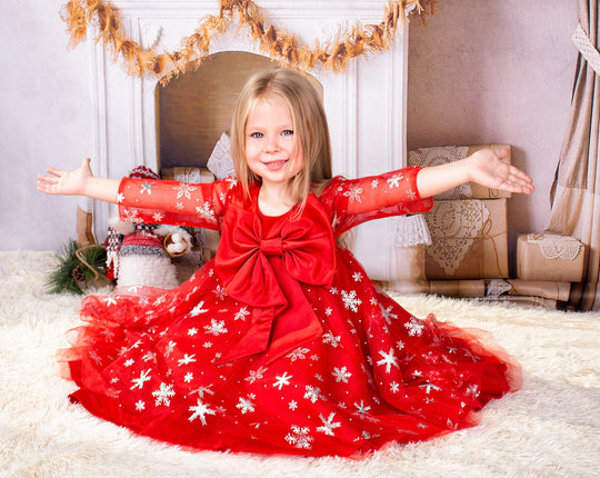 Christmas Snowflakes Tutu Dress Toddler Girl