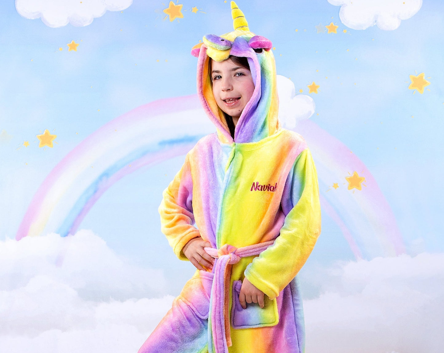 Kids Customized Unicorn Bathrobes