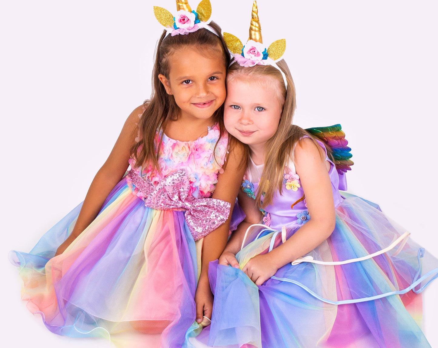 Unicorn Rainbow Girl Tutu Dress Set