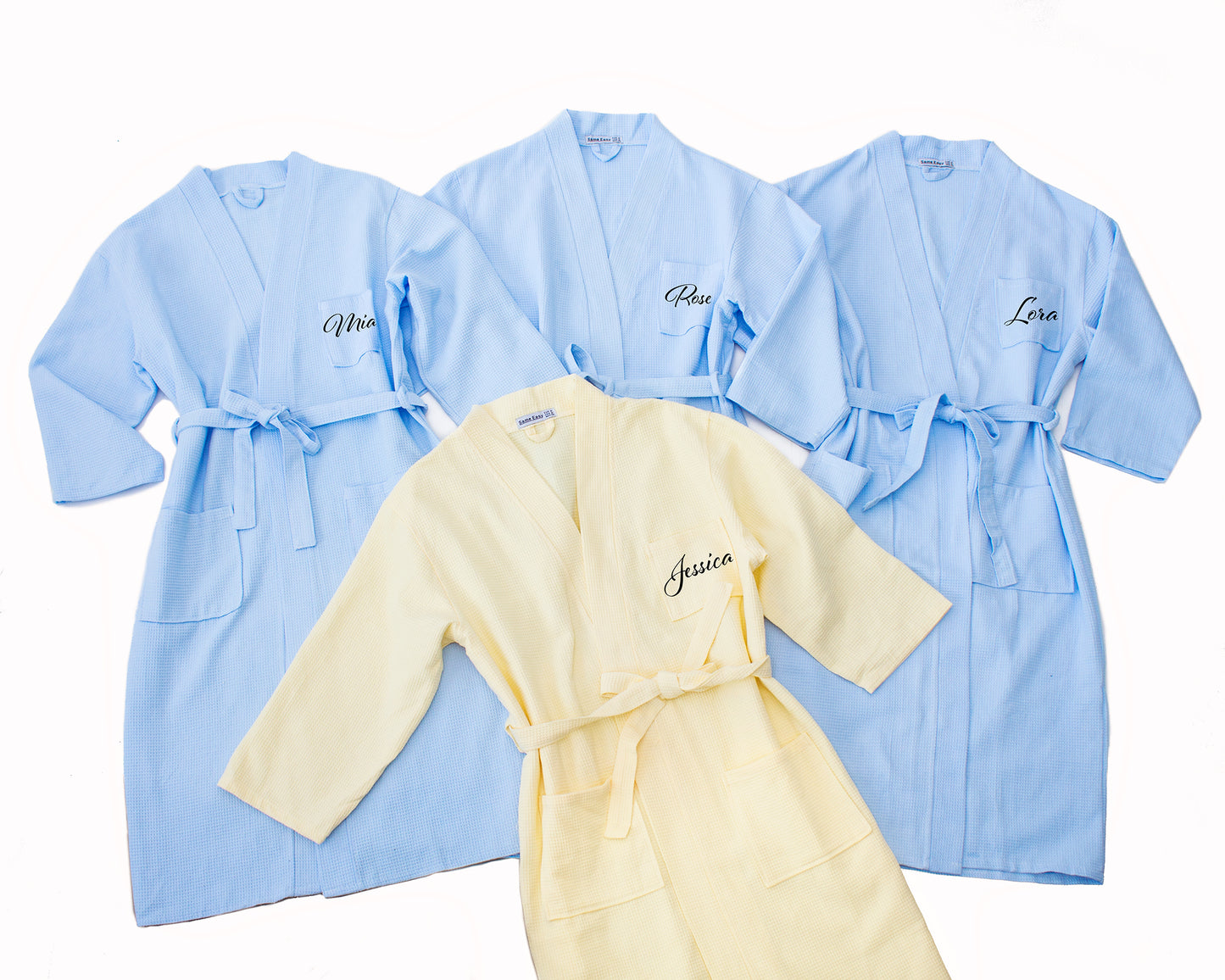 Customized Long Waffle Cotton Robe