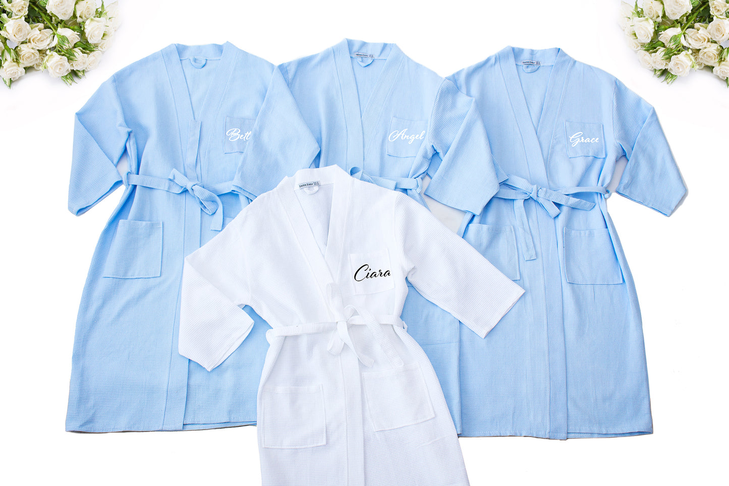 Customized Long Waffle Cotton Robe