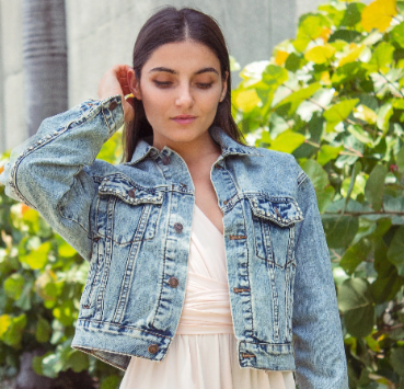 Wedding Denim Jacket with Rhinestone Heart - Custom jackets