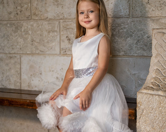 SAMPLE SALE! Flower Girls Short Sequin Dress