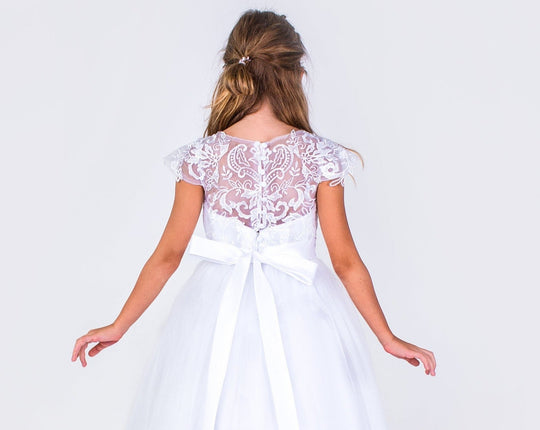 Flower Girls Lace Dress Appliques Belt