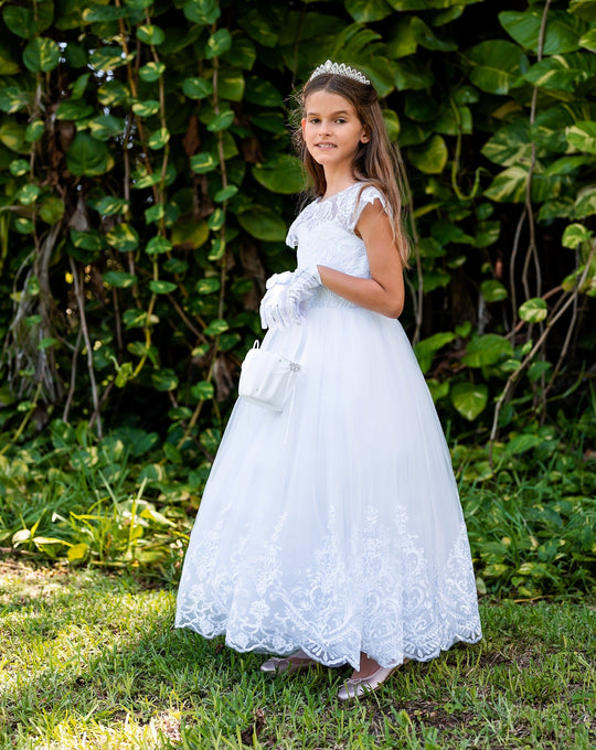 Flower Girls Lace Dress Appliques Belt
