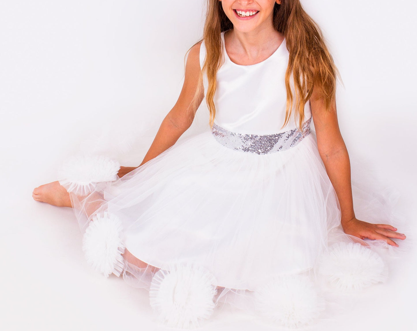 SAMPLE SALE! Flower Girls Short Sequin Dress
