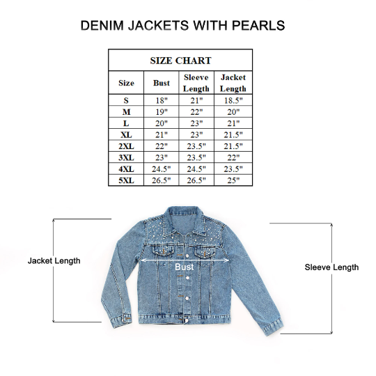 Mrs Custom Denim Jacket with Pearls - Custom jackets