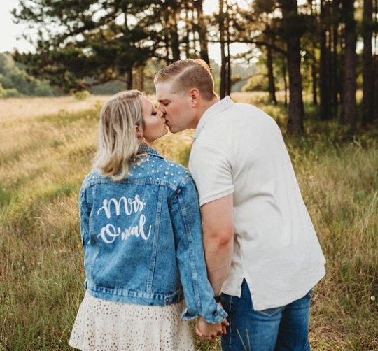 Mrs Custom Denim Jacket with Pearls - Custom jackets