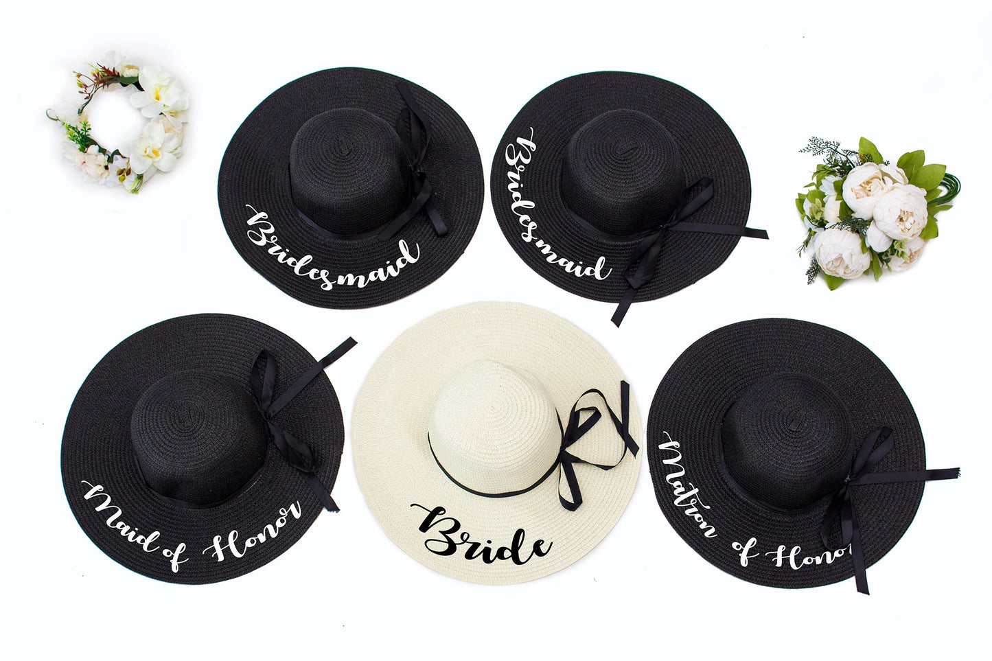 Women’s Floppy Sun Hat with Black Ribbon - Floppy Sun Hats
