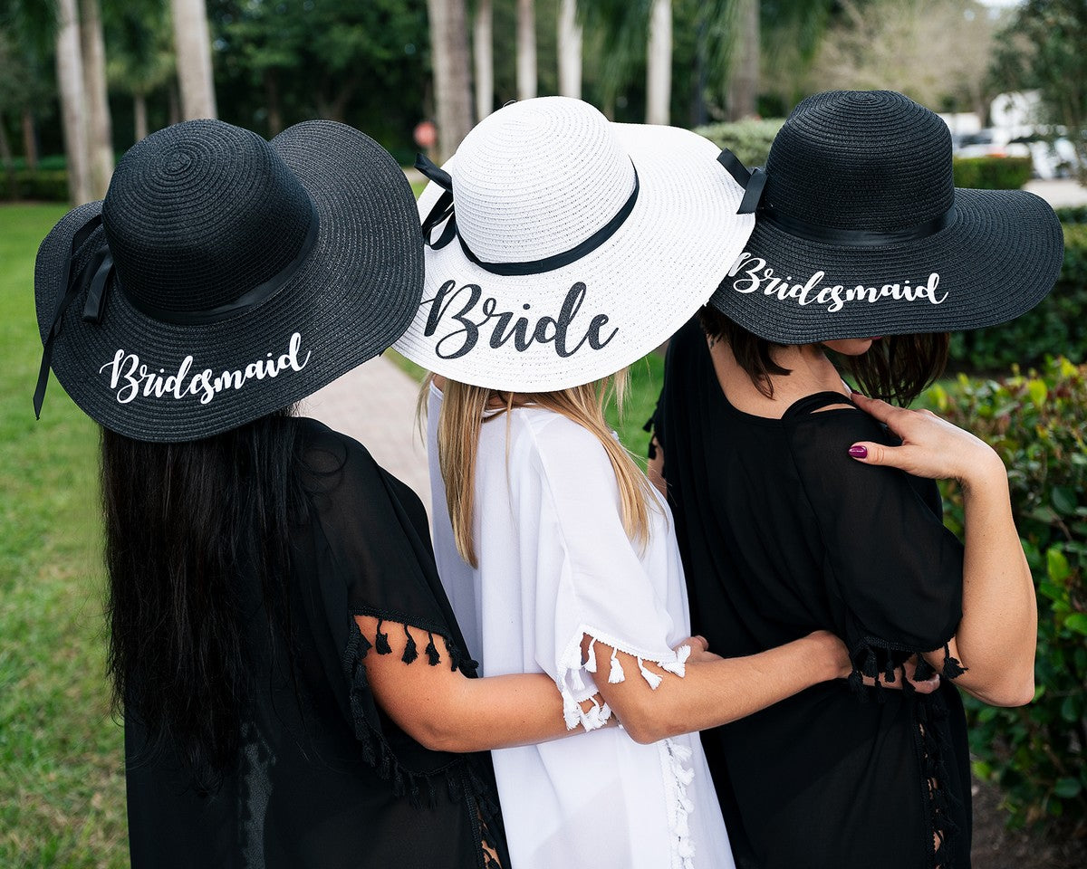Women’s Floppy Sun Hat with Black Ribbon - Floppy Sun Hats