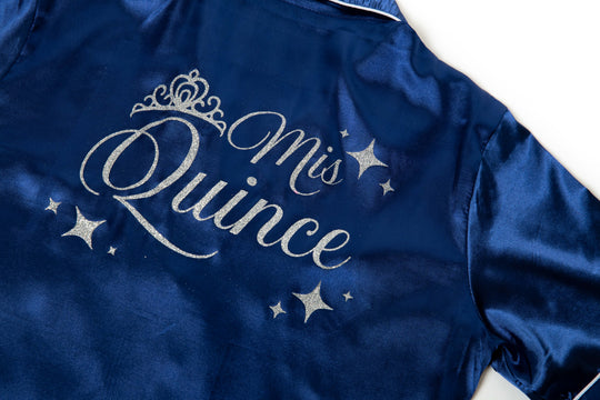 Miss Quince Custom Satin Pajama – Personalized Quinceañera Getting Ready Outfit