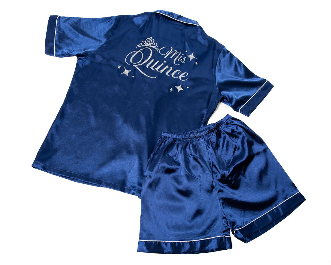 Miss Quince Custom Satin Pajama – Personalized Quinceañera Getting Ready Outfit