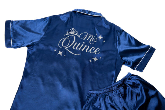 Miss Quince Custom Satin Pajama – Personalized Quinceañera Getting Ready Outfit