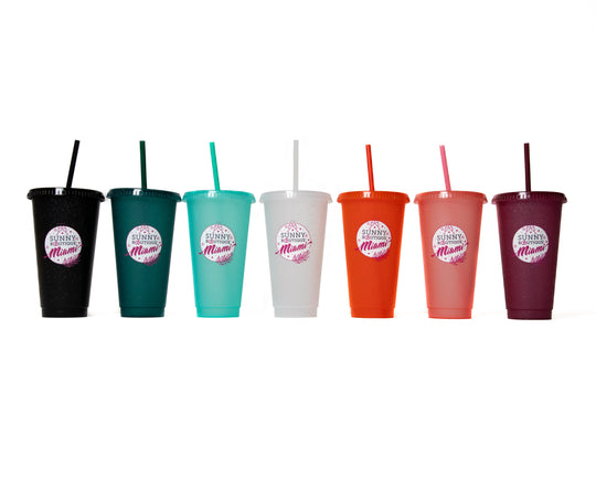 Custom Logo Plastic Tumblers with Straw
