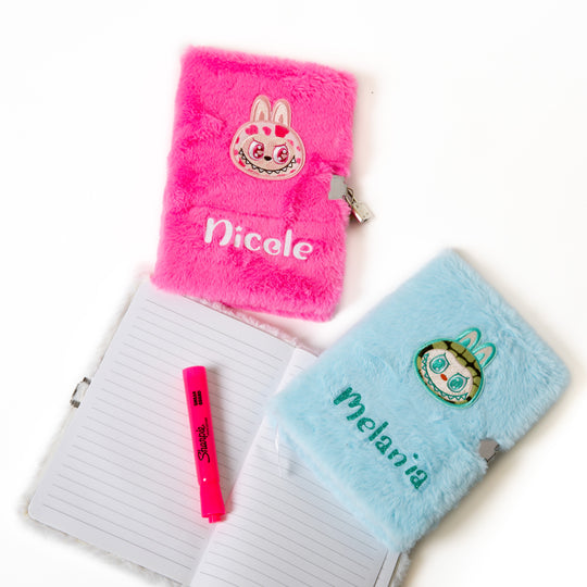Personalized Fluffy Notebook with Lock