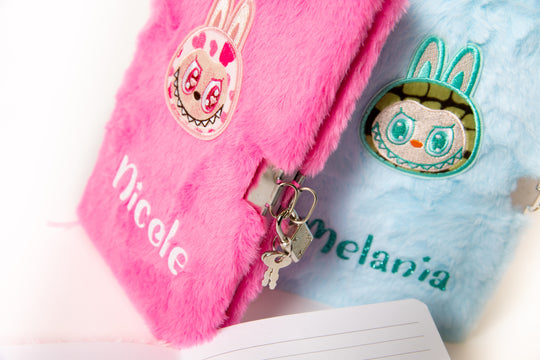Personalized Fluffy Notebook with Lock