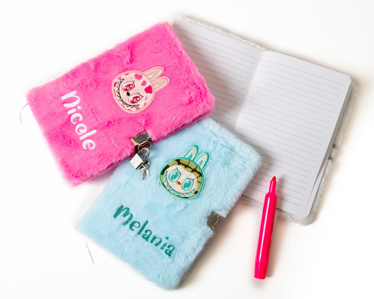 Personalized Fluffy Notebook with Lock