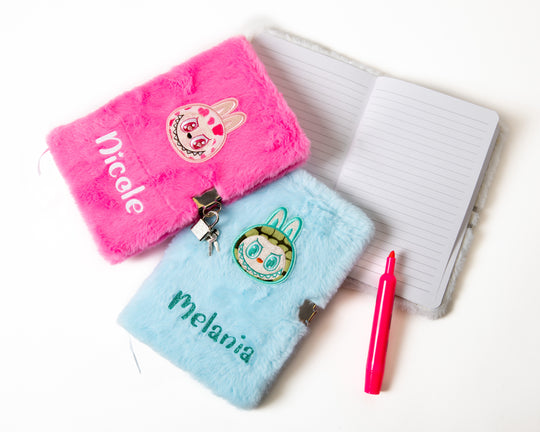 Personalized Fluffy Notebook with Lock