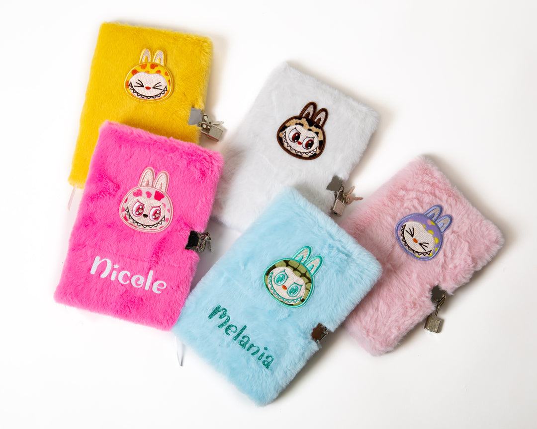 Personalized Fluffy Notebook with Lock