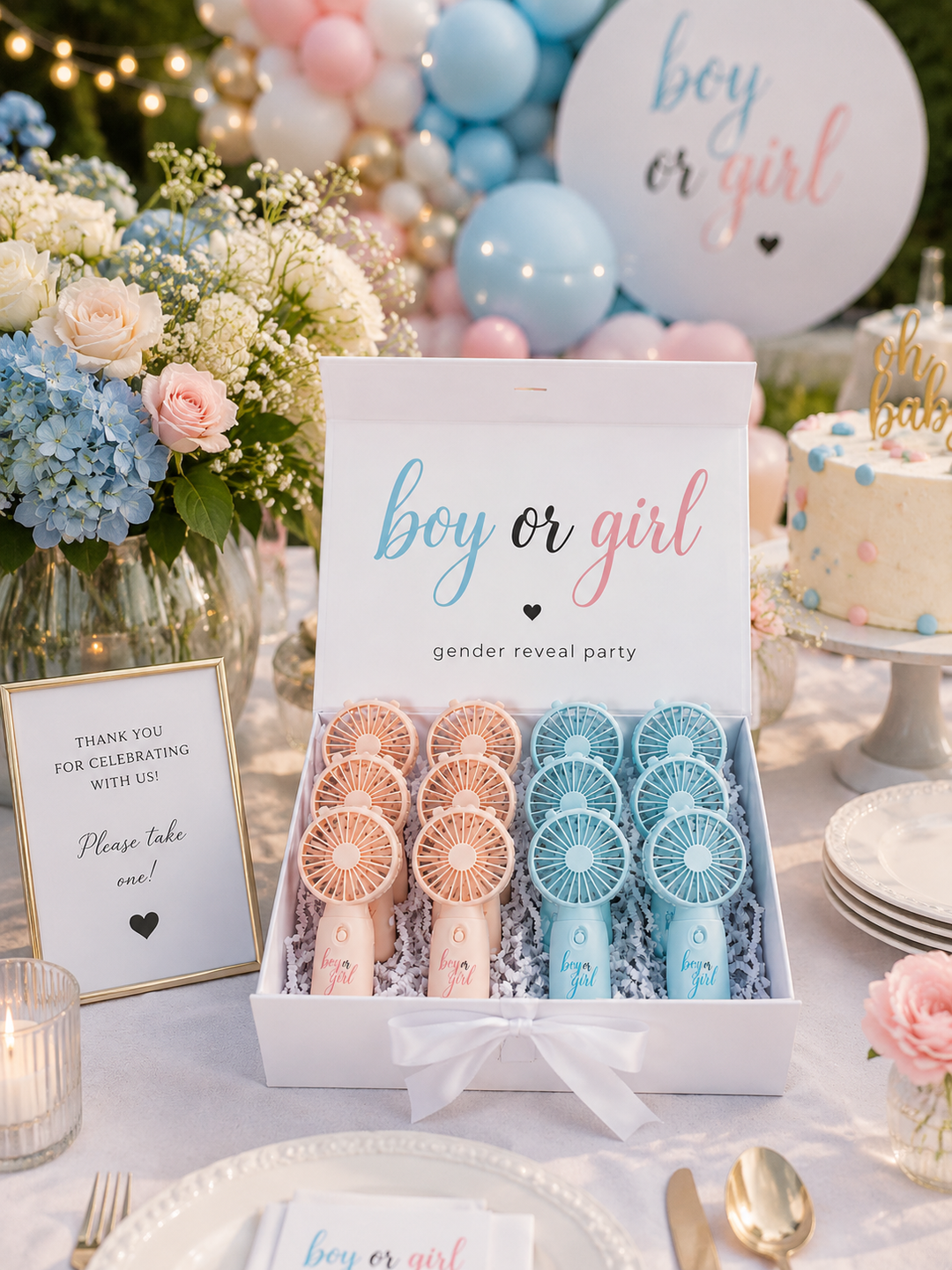 Set of Personalized Mini Handheld Fan Wedding Favors