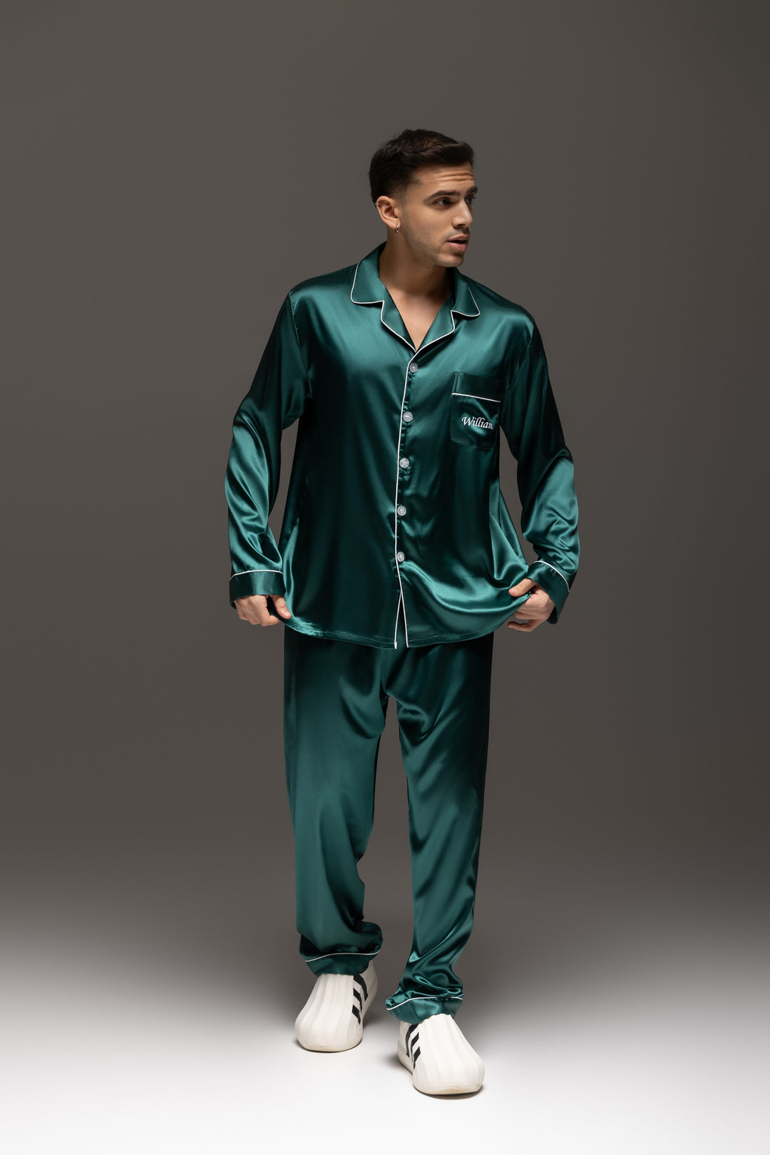 Personalized Men's Satin Pajama Set