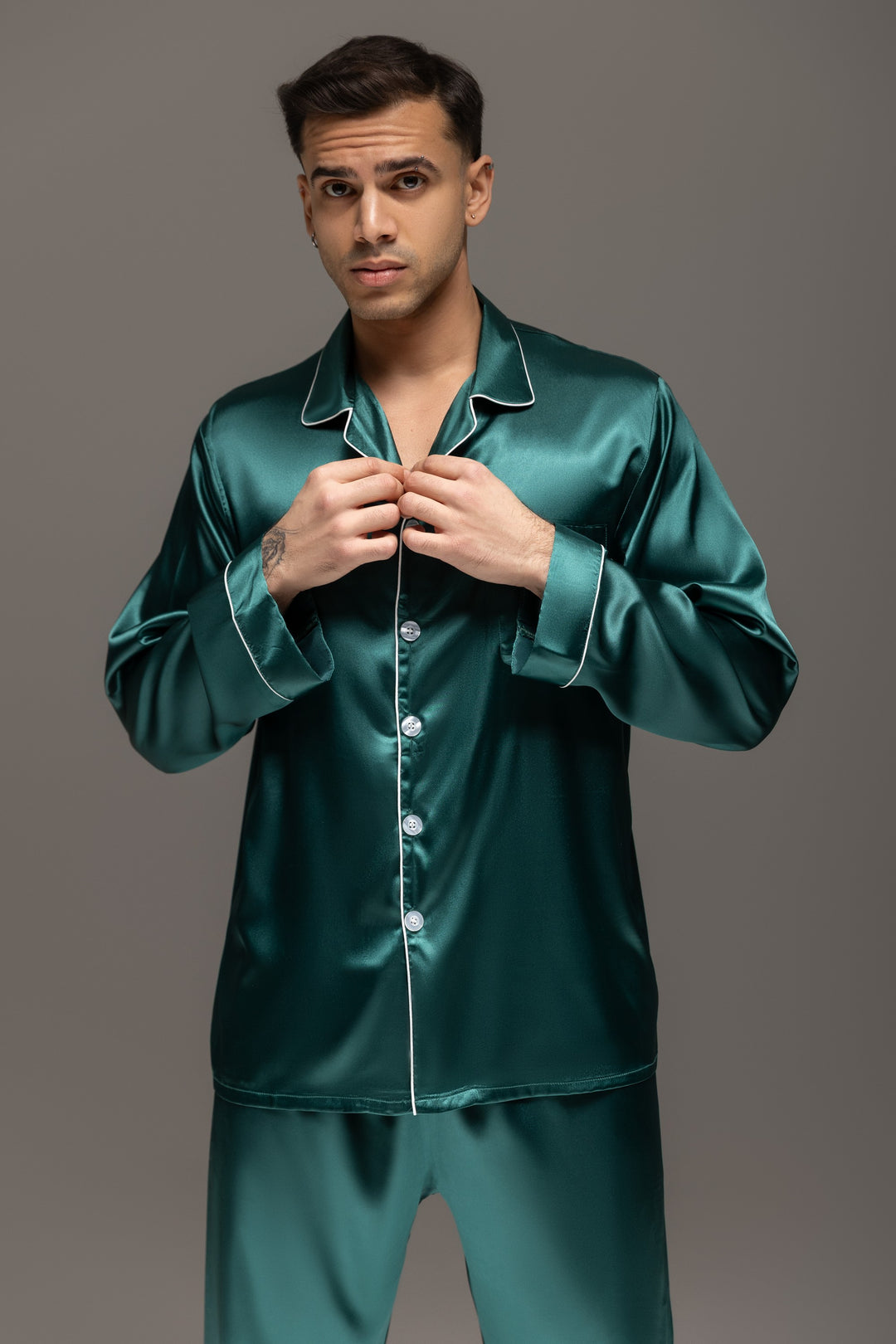 Personalized Men's Satin Pajama Set