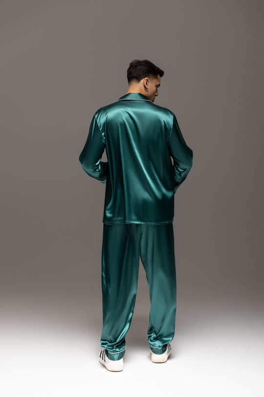 Personalized Men's Satin Pajama Set