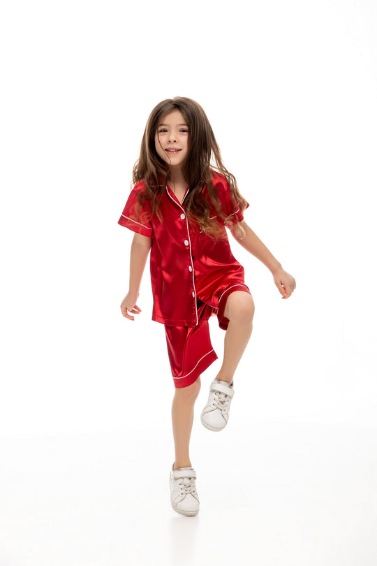 Kids Unisex Satin Customized Pajama Sets