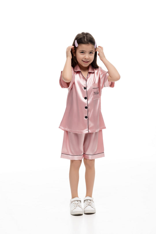 Kids Unisex Satin Customized Pajama Sets