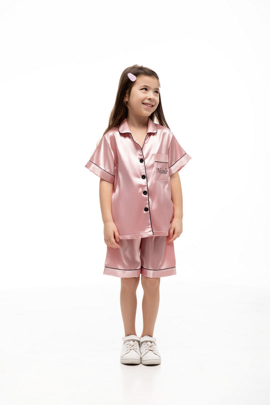 Kids Unisex Satin Customized Pajama Sets