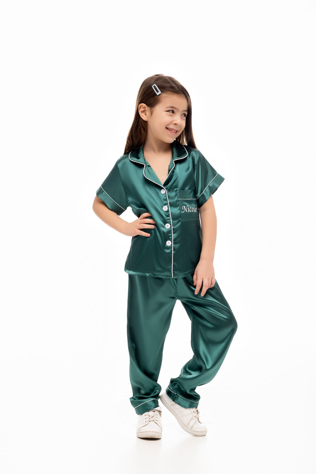 Kids Unisex Satin Customized Pajama Sets