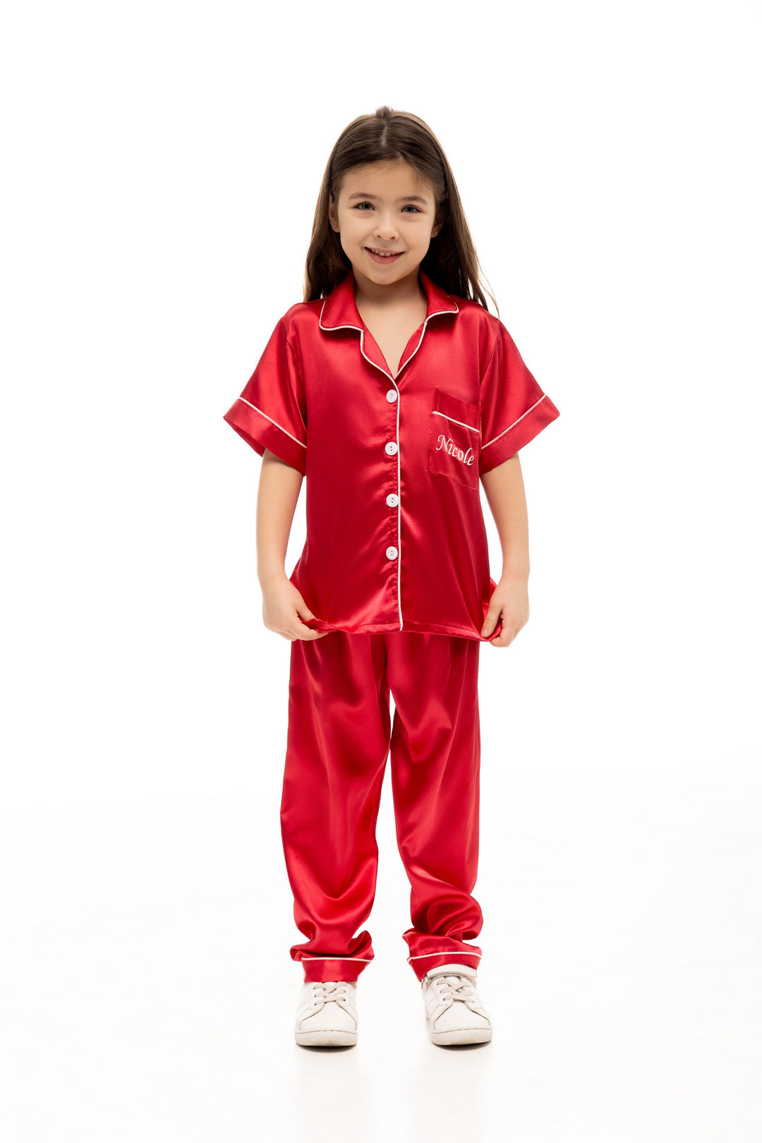 Kids Unisex Satin Customized Pajama Sets