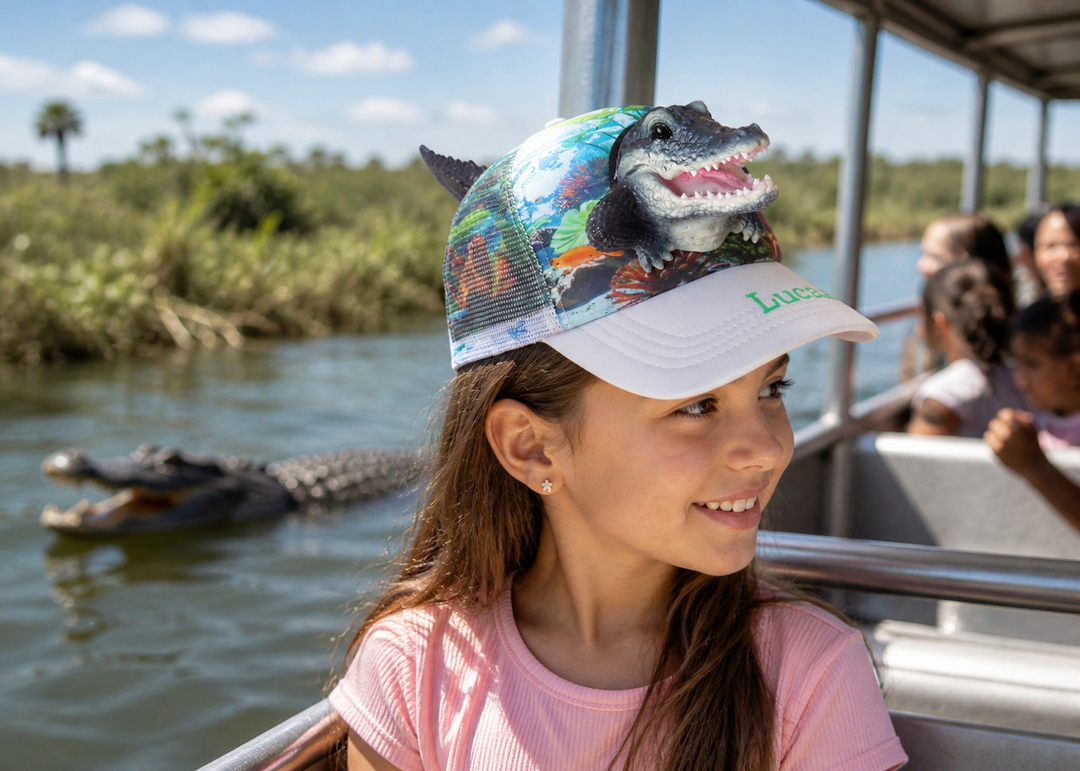 3D Animal Kids Trucker Caps, Personalized Fish Hat for Boys, Custom Name Baseball Cap, Fun Summer Hat for Kids, Fishing Gift