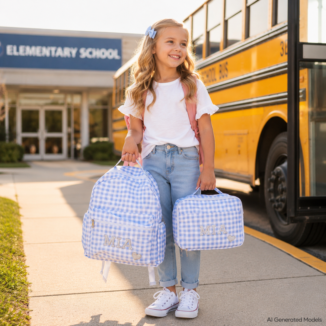 Personalized Kids Backpack and Lunch Box Set