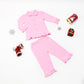 Custom Kids Cotton Christmas Ruffle Pajamas