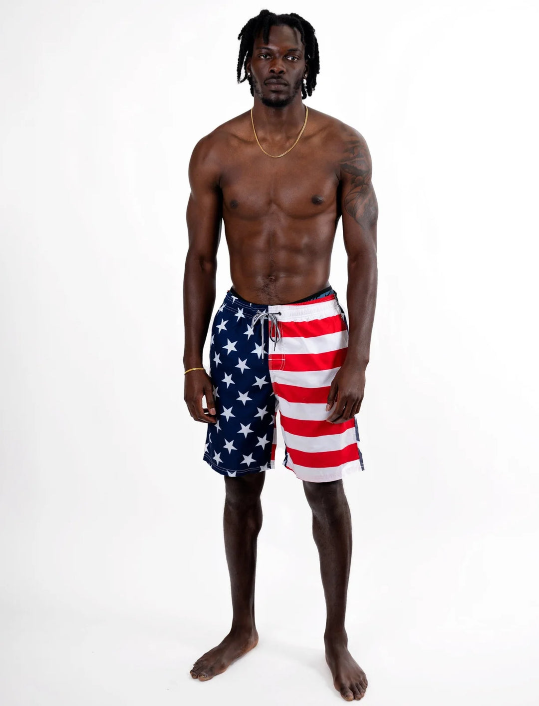 4th of July USA Men Custom Swim Trunks