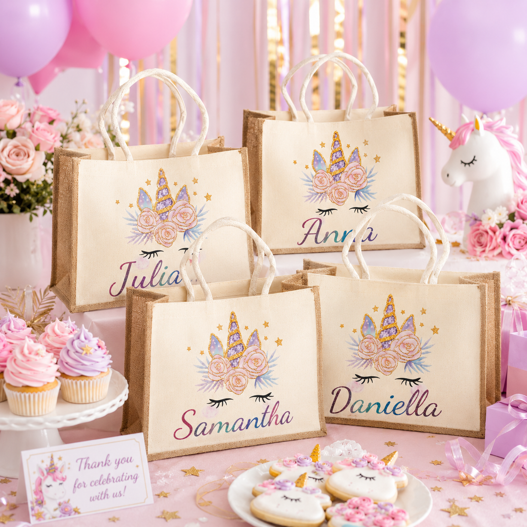 Personalized Unicorn Tote Bag