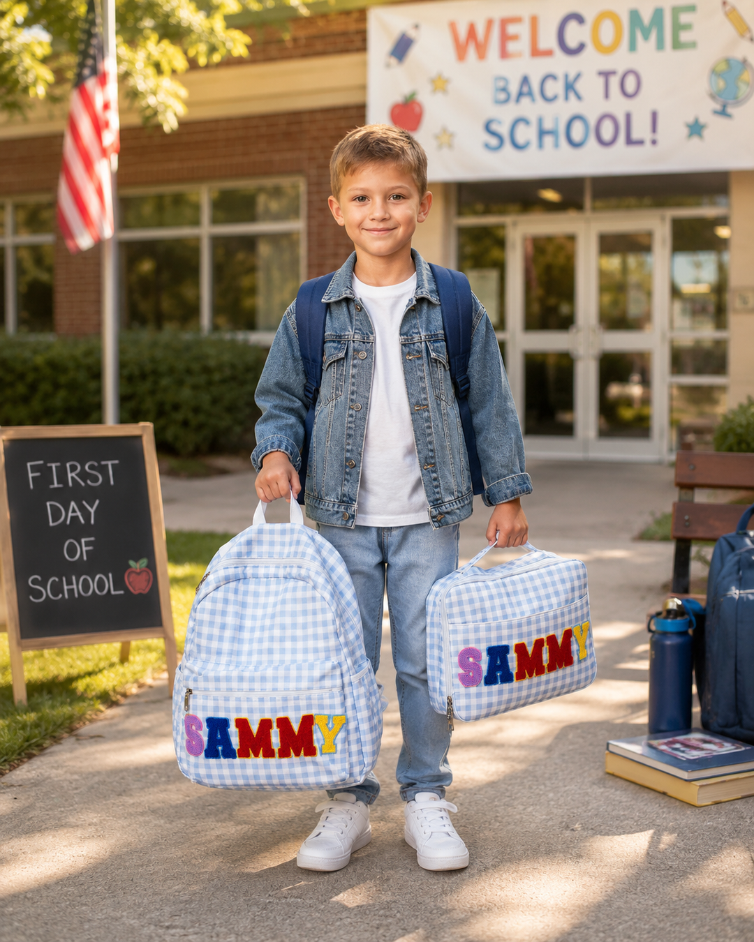 Personalized Backpack and Lunch Box for Boys and Girls