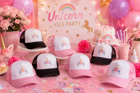 Kids Unicorn Horn Custom Trucker Cap
