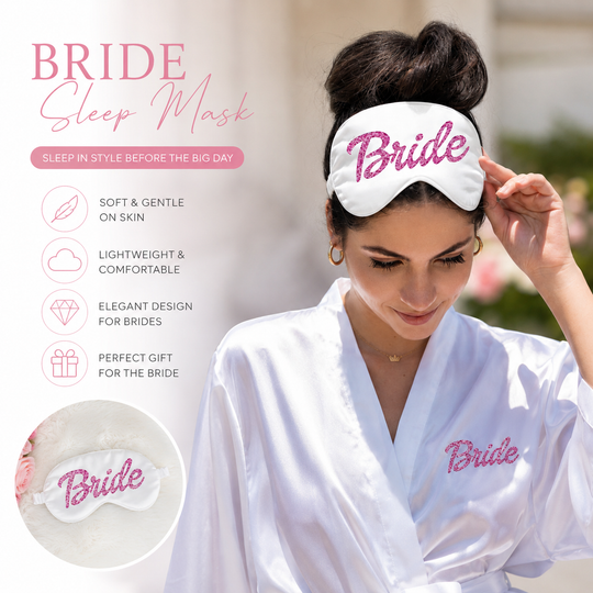 Custom Bride Satin Custom Sleep Mask