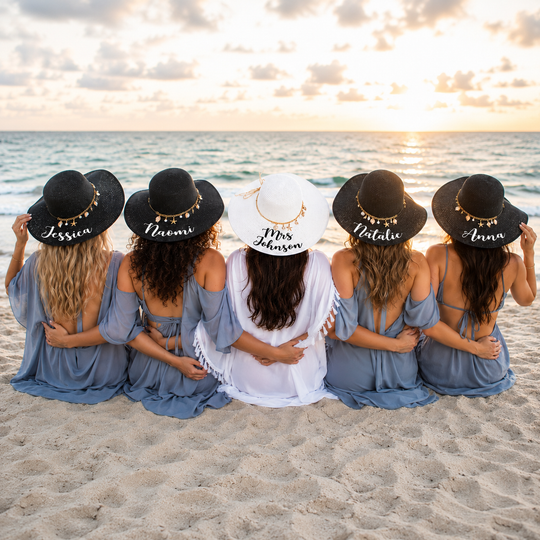 Personalized Women's Floppy Sun Hat with Shells