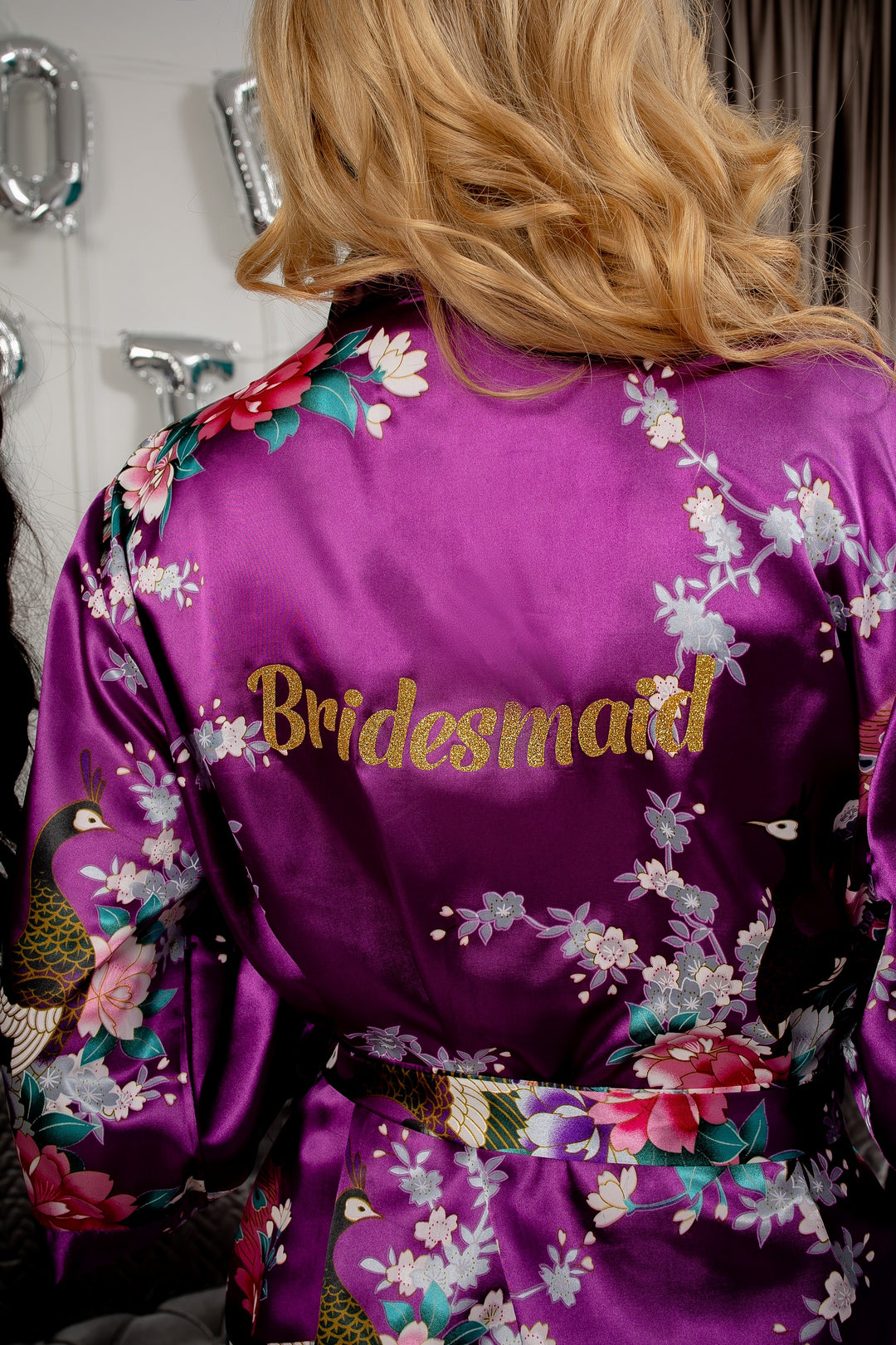 Kimono Floral Satin Robes for Bridesmaids