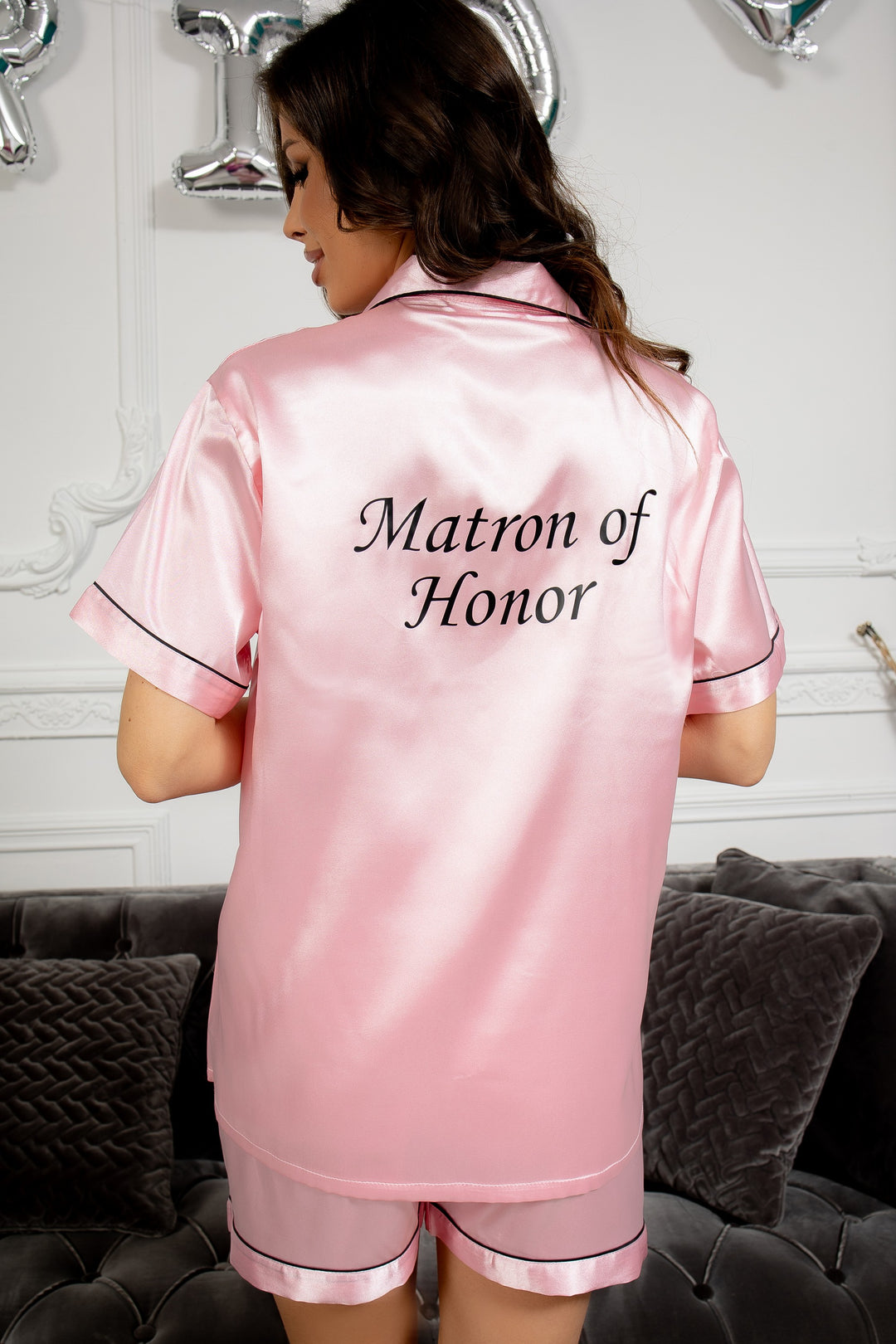 Personalized Short Satin Pajamas