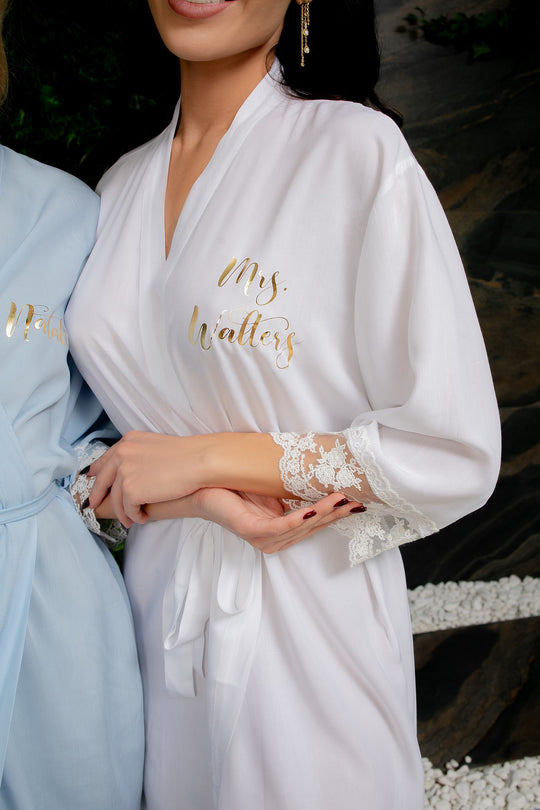 Personalized Cotton Lace Robes