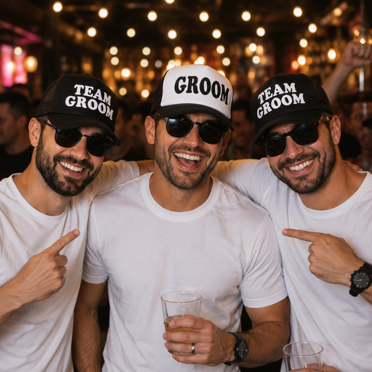 Groom & Team Groom Trucker Hats Set